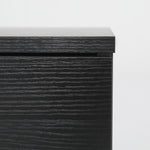 Sleek Bedroom Storage Bedside Table Black Nightstand