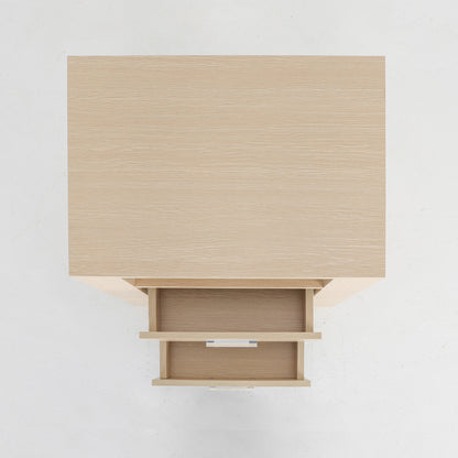 Zuri Oak Nightstand With 2 Drawers