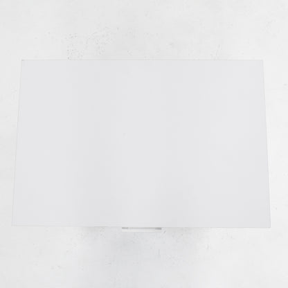 White Bedside Table with 2 Drawers and Legs