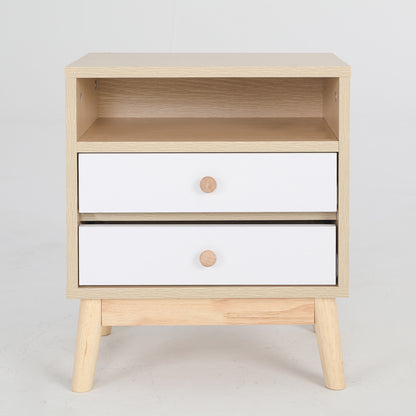 Anya White/Oak Bedside Storage