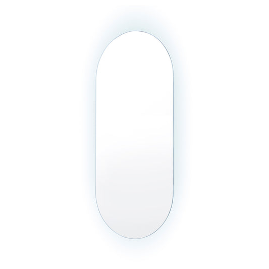 LED Wall Mirror Oval Anti-Fog Bathroom 45x100cm