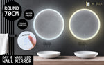 Led Wall Mirror Round Anti-Fog Bathroom 70Cm