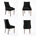 French Provincial Dining Chair Oak Leg Amour Dark Black