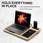 Acacia Maple Lap Desk Laptop Tablet Stand Cushioned Lapdesk Mousepad