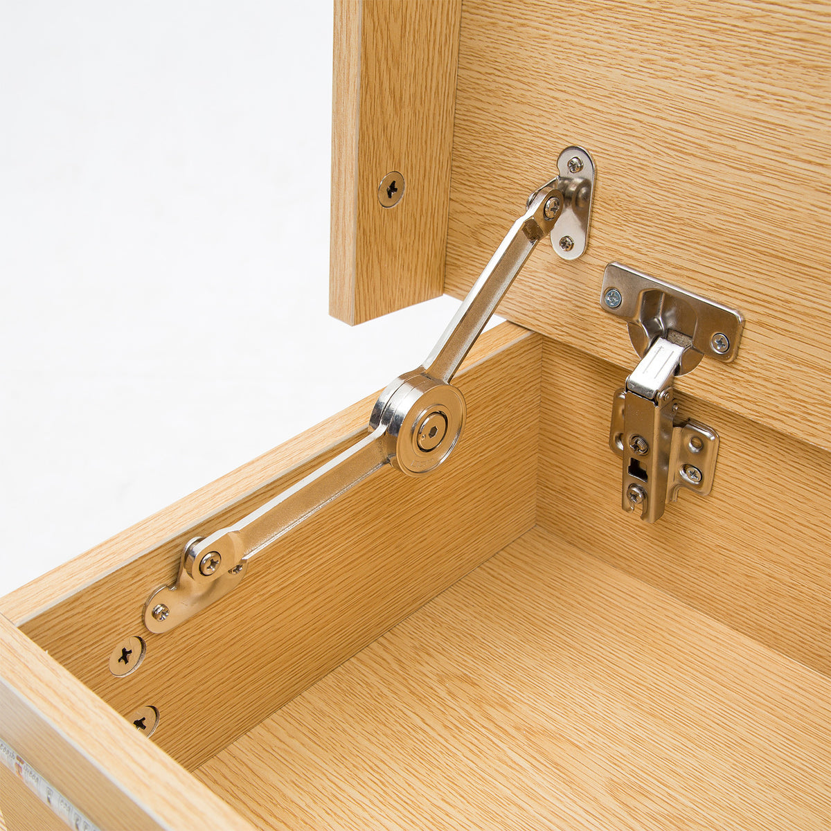 Aurora Black/White/Oak Led Nightstand Duo