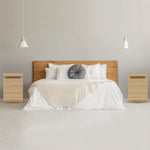 Radiant Nightstand: Led Gloss Glory Black/Oak/White