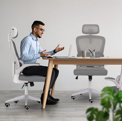 White office chair 58x58x118cm, view 6