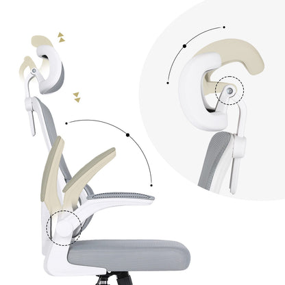 White office chair 58x58x118cm, view 7