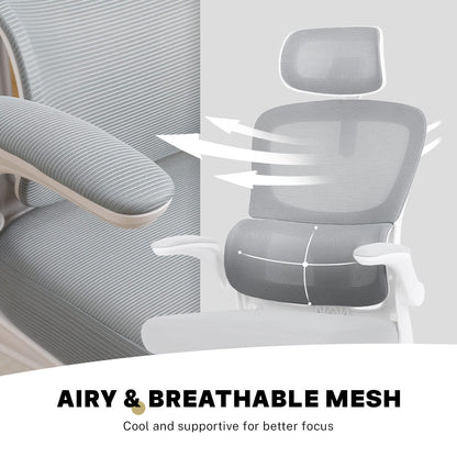 White office chair 58x58x118cm, view 8