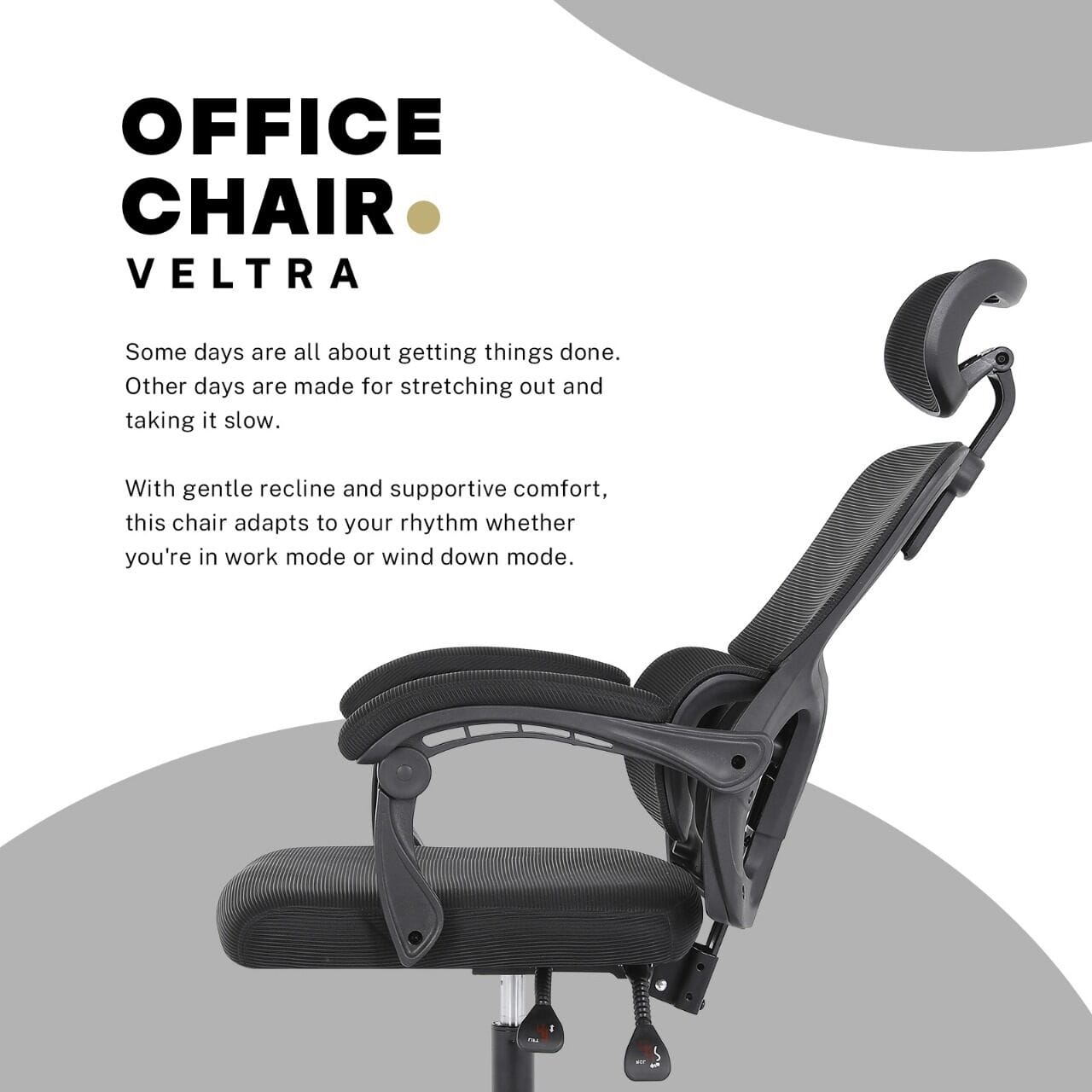 Ergonomic Office Chair Mesh 58x58x118cm