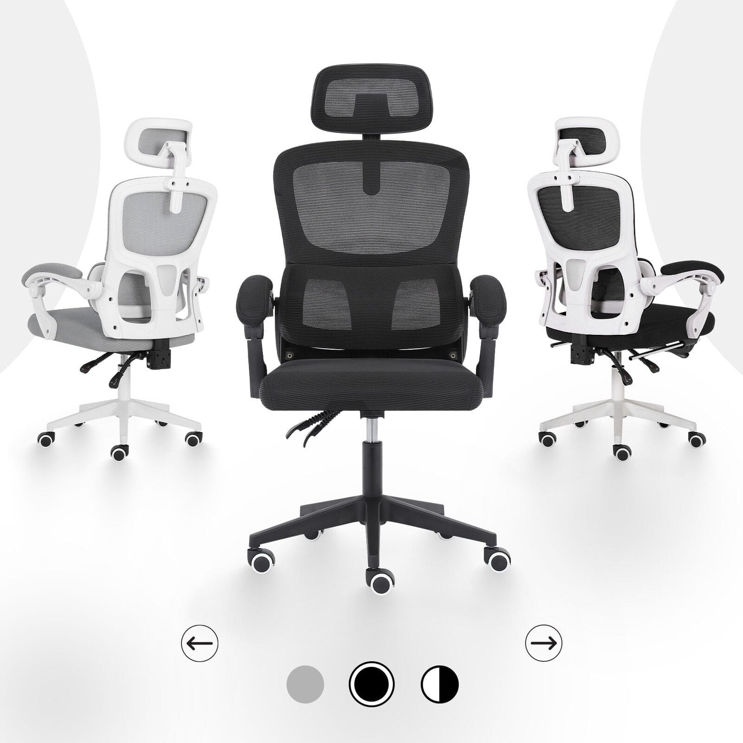 Ergonomic Office Chair Mesh 58x58x118cm