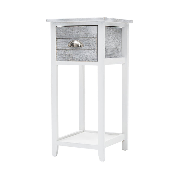  Timeless Grace Vintage Gray Side Table Storage (Valerie)