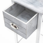 Timeless Grace Vintage Gray Side Table Storage (Valerie)