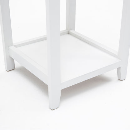 Timeless Grace Vintage Gray Side Table Storage (Valerie)