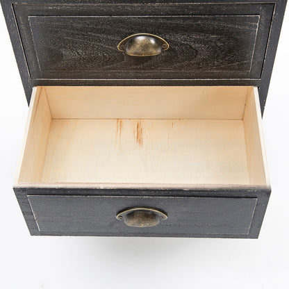 Bedside Table 3/4 Drawers Vintage Side Table Storage Cabinet Bedroom