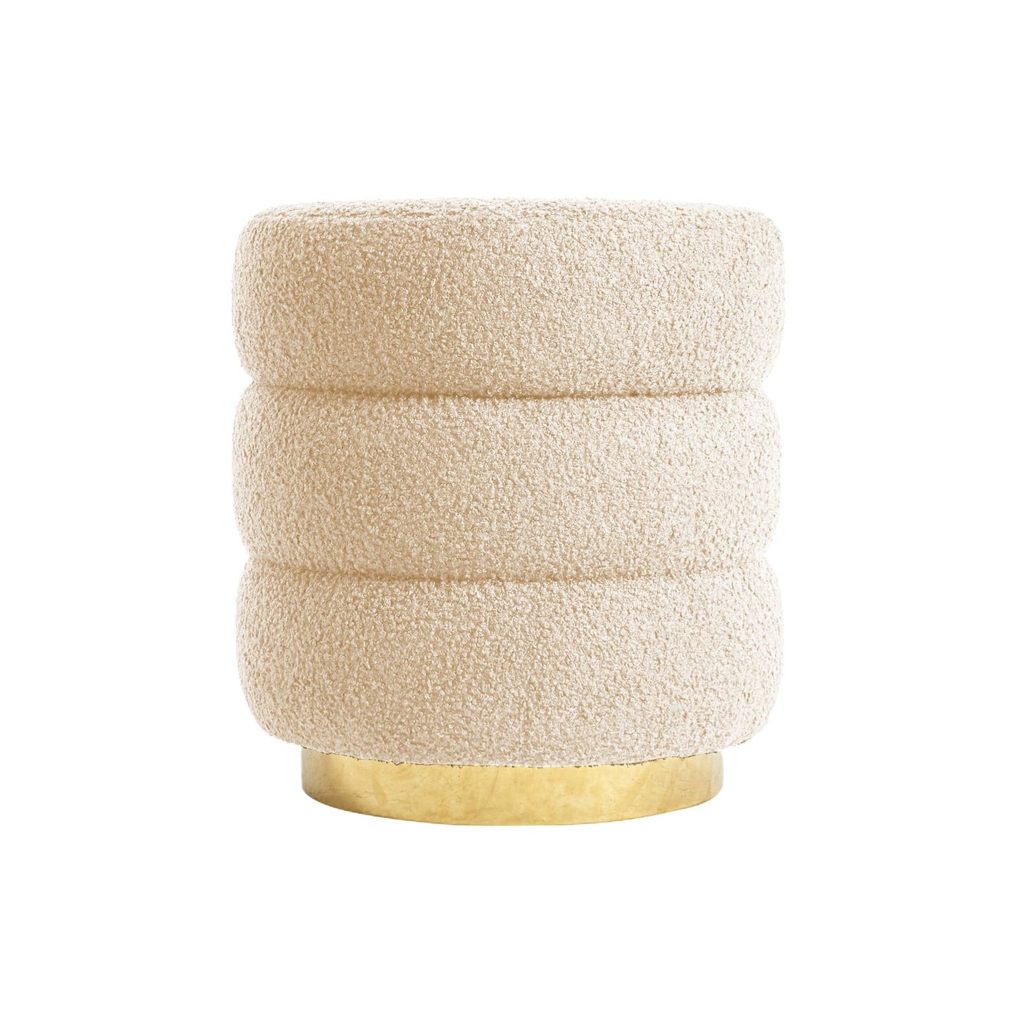 Beige stool 38x38x41cm, side view