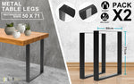 2 Set 50 X 71Cm Black Coffee Dining Table Legs Bench Box Diy Steel Metal Industrial