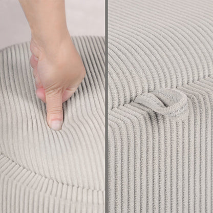 Storage Ottoman Cream Fabric 95x42x42.5cm