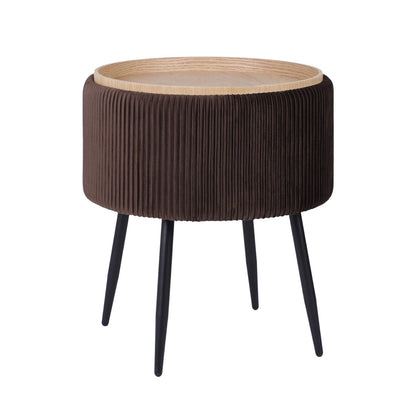 Velvet Storage Ottoman Footstool 50x50x58.5cm