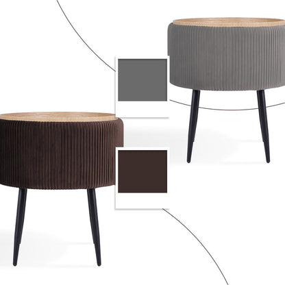 Velvet Storage Ottoman Footstool 50x50x58.5cm
