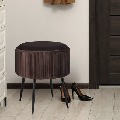 Velvet Storage Ottoman Footstool 50x50x58.5cm