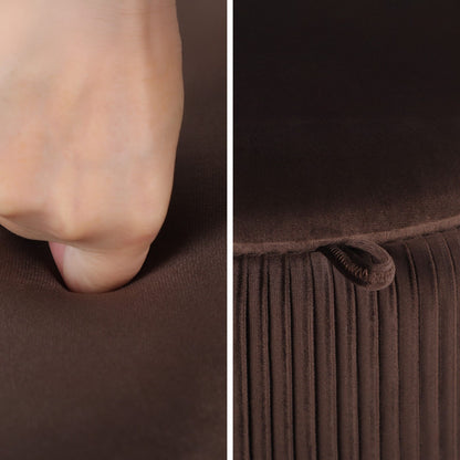 Velvet Storage Ottoman Footstool 50x50x58.5cm