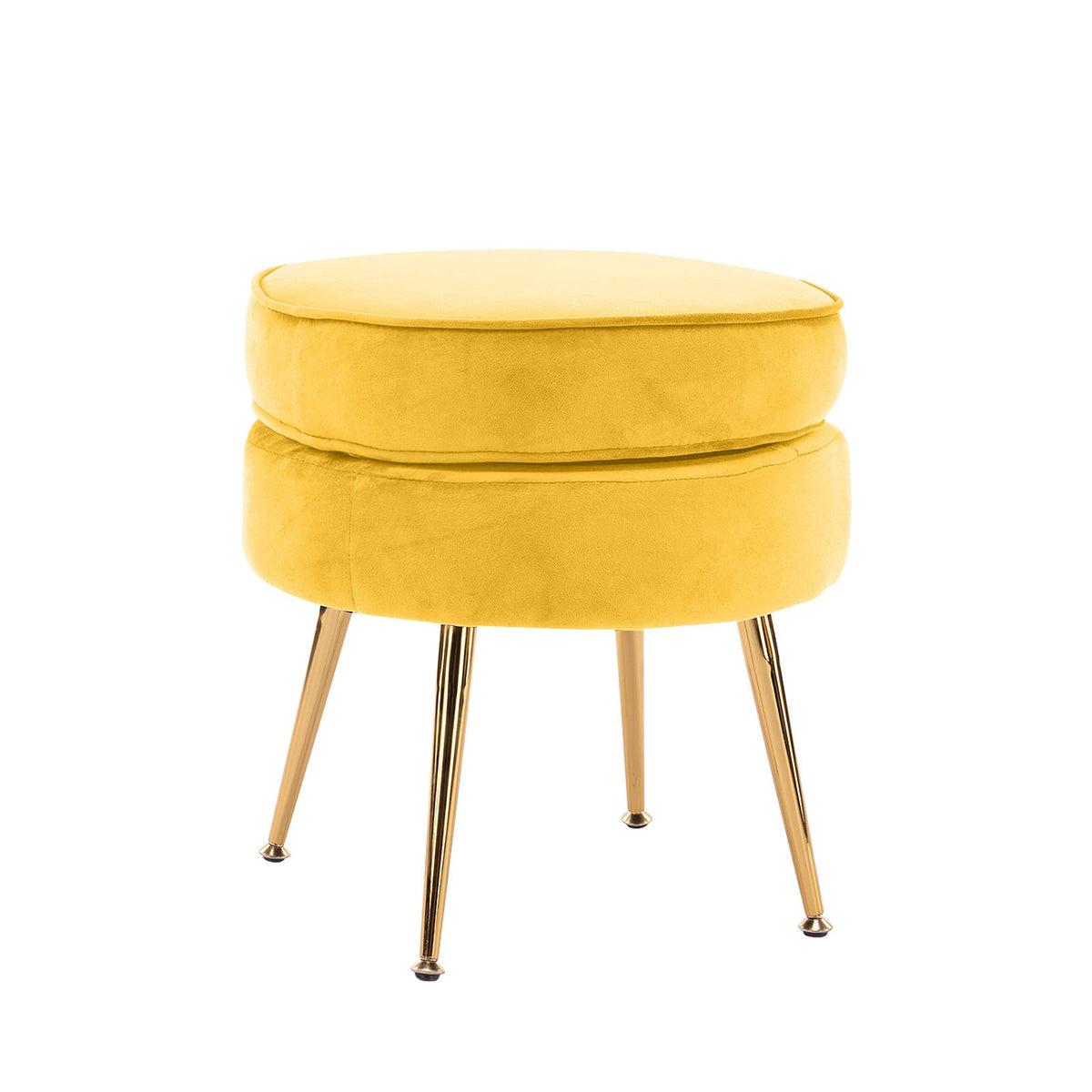 Yellow stool 41x41x41cm, side view