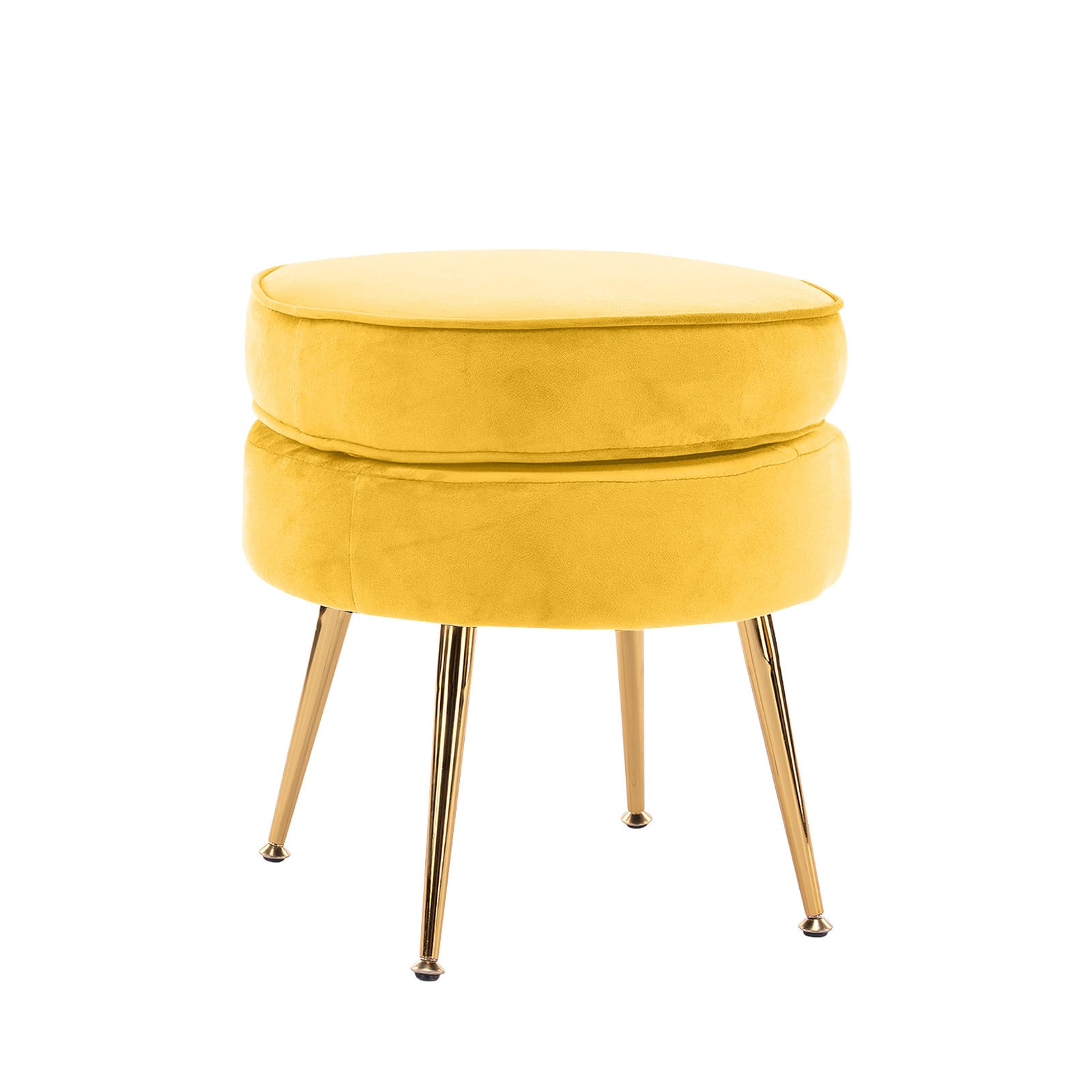 Yellow stool 41x41x41cm, side view