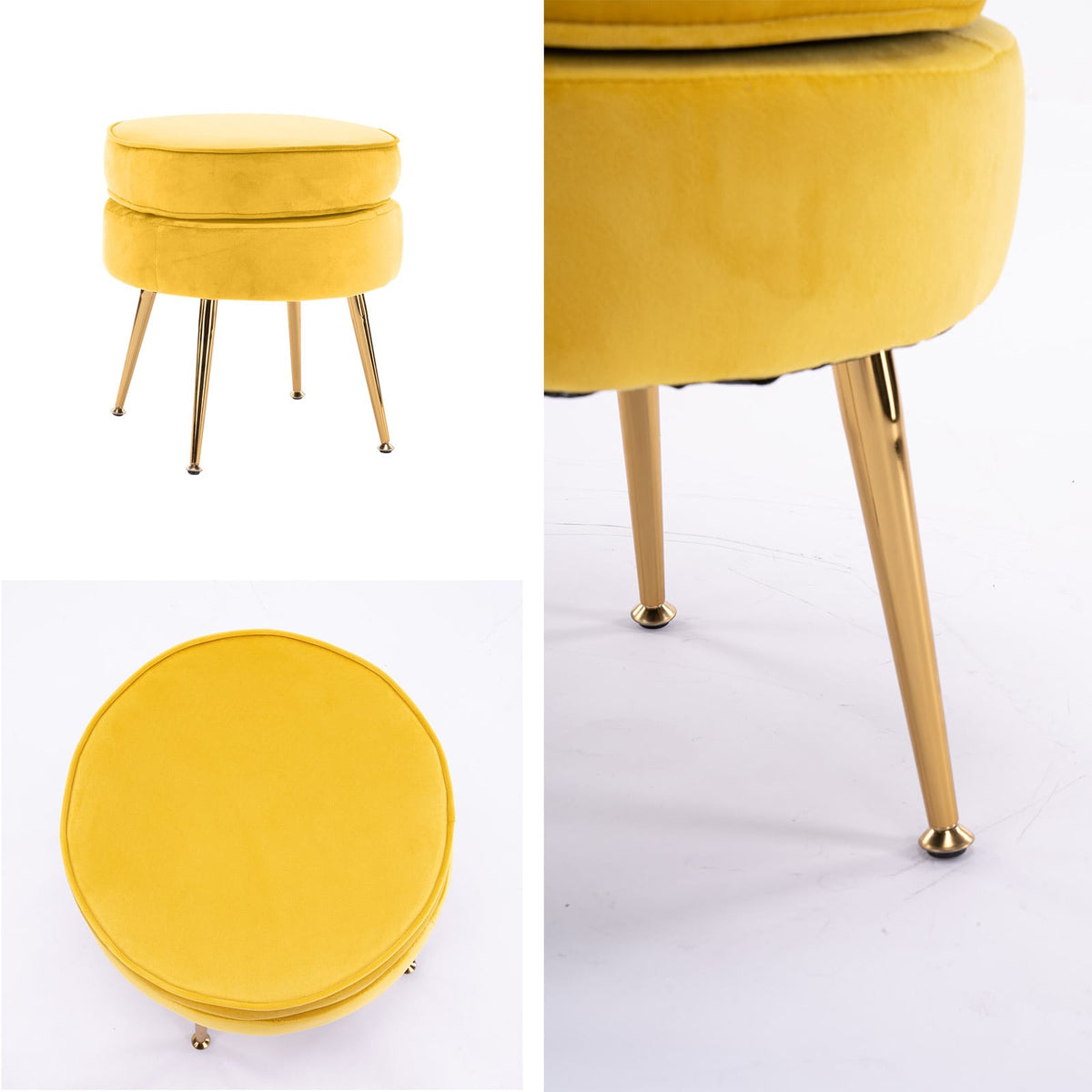 Yellow stool 41x41x41cm, detail
