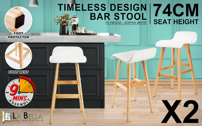 White Bar Stool Chair 40.5x41.5x83.5cm