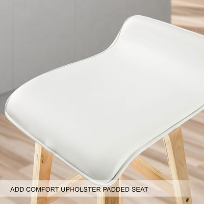 White Bar Stool Chair 40.5x41.5x83.5cm