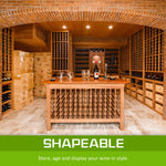 Timber Wine Rack Storage Cellar Organiser 20 Bottle