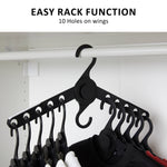 50 Set Black Plus Hanger Multiple Clothes Rack Organizer Foldable