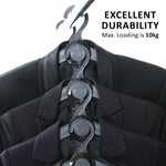 50X Plus Hanger Multiple Clothes Rack Organizer Foldable 10 Holes Black