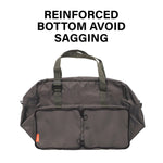 Khaki Shopper Bag Travel Duffle Bag Foldable Laptop Luggage Ko-Boston