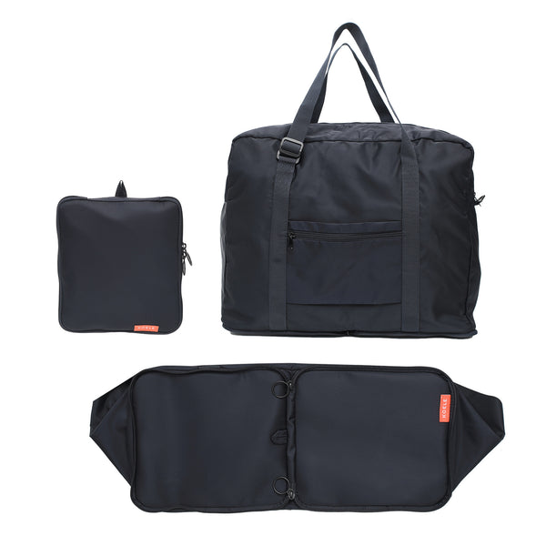  Navy Shopper Bag Travel Duffle Bag Foldable Laptop Luggage Ko-Boston