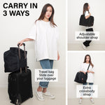 Navy Shopper Bag Travel Duffle Bag Foldable Laptop Luggage Ko-Boston