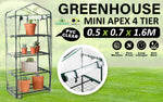 Apex Mini Garden Greenhouse Shed Pvc 4 Tier