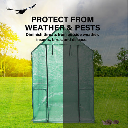 Apex 1.9X1.2X1.9M Garden Greenhouse Walk-In Shed Pe