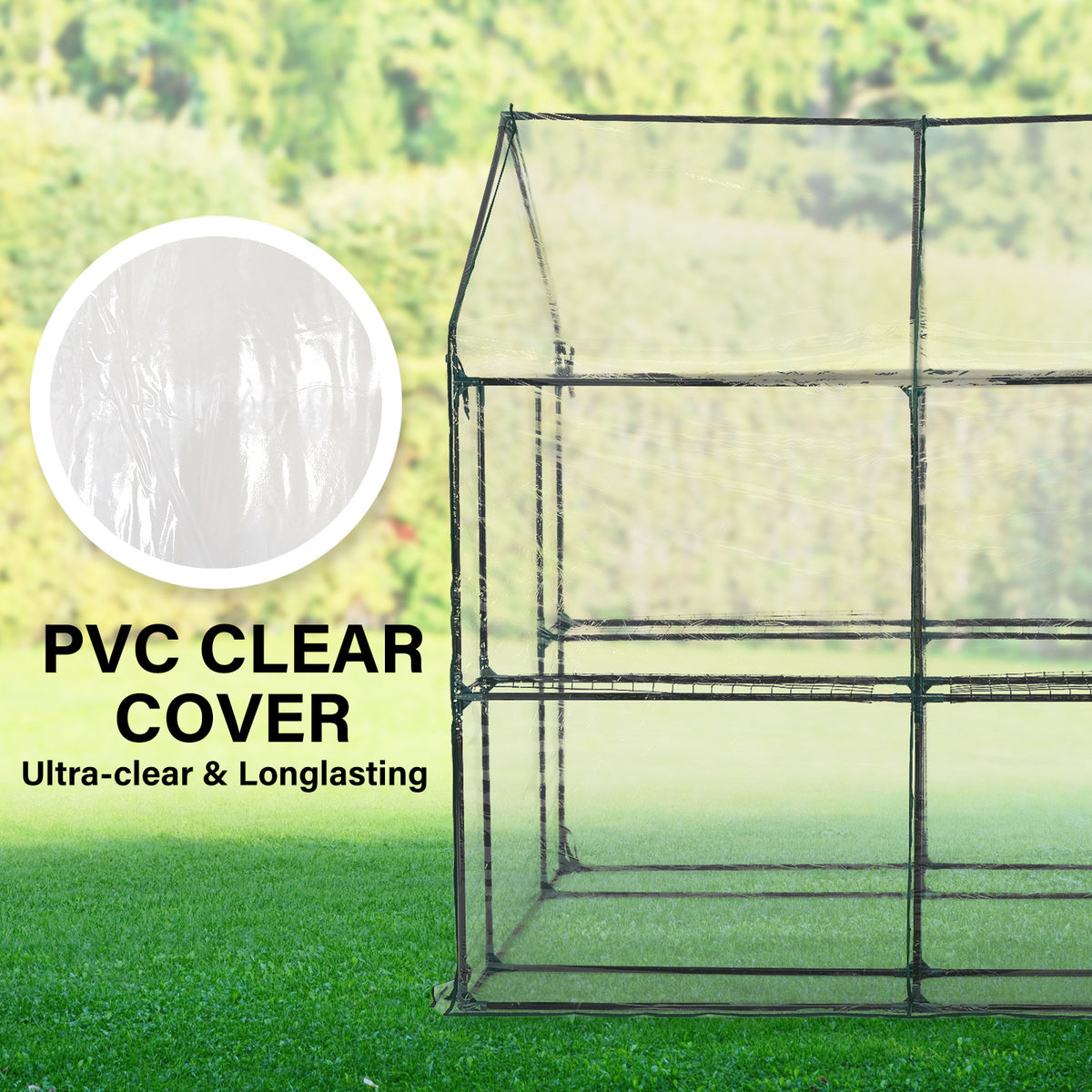 Apex 1.9X1.2X1.9M Garden Greenhouse Walk-In Shed Pvc