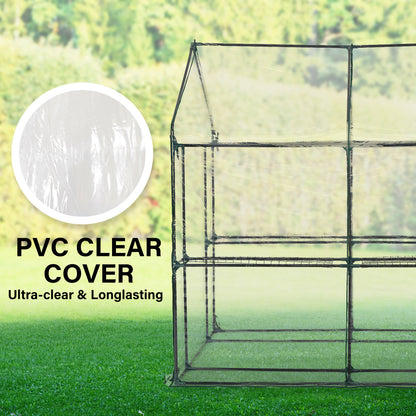 Apex 1.9X1.2X1.9M Garden Greenhouse Walk-In Shed Pvc