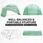 Dome Hoop Tunnel Polytunnel 6X3X2M Greenhouse Walk-In Shed Pe