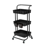 3/2 Tier Trolley Cart Storage Utility Rack Organizer Swivel Kitchen