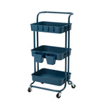 3/2 Tier Trolley Cart Storage Utility Rack Organizer Swivel Kitchen