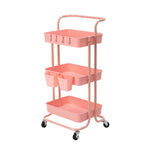 3/2 Tier Trolley Cart Storage Utility Rack Organizer Swivel Kitchen