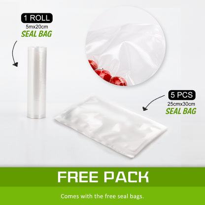 125W Silver Kitchen Vacuum Food Sealer Sous Vide Machine