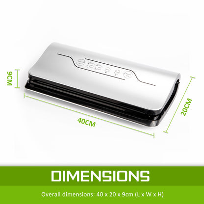 125W Silver Kitchen Vacuum Food Sealer Sous Vide Machine