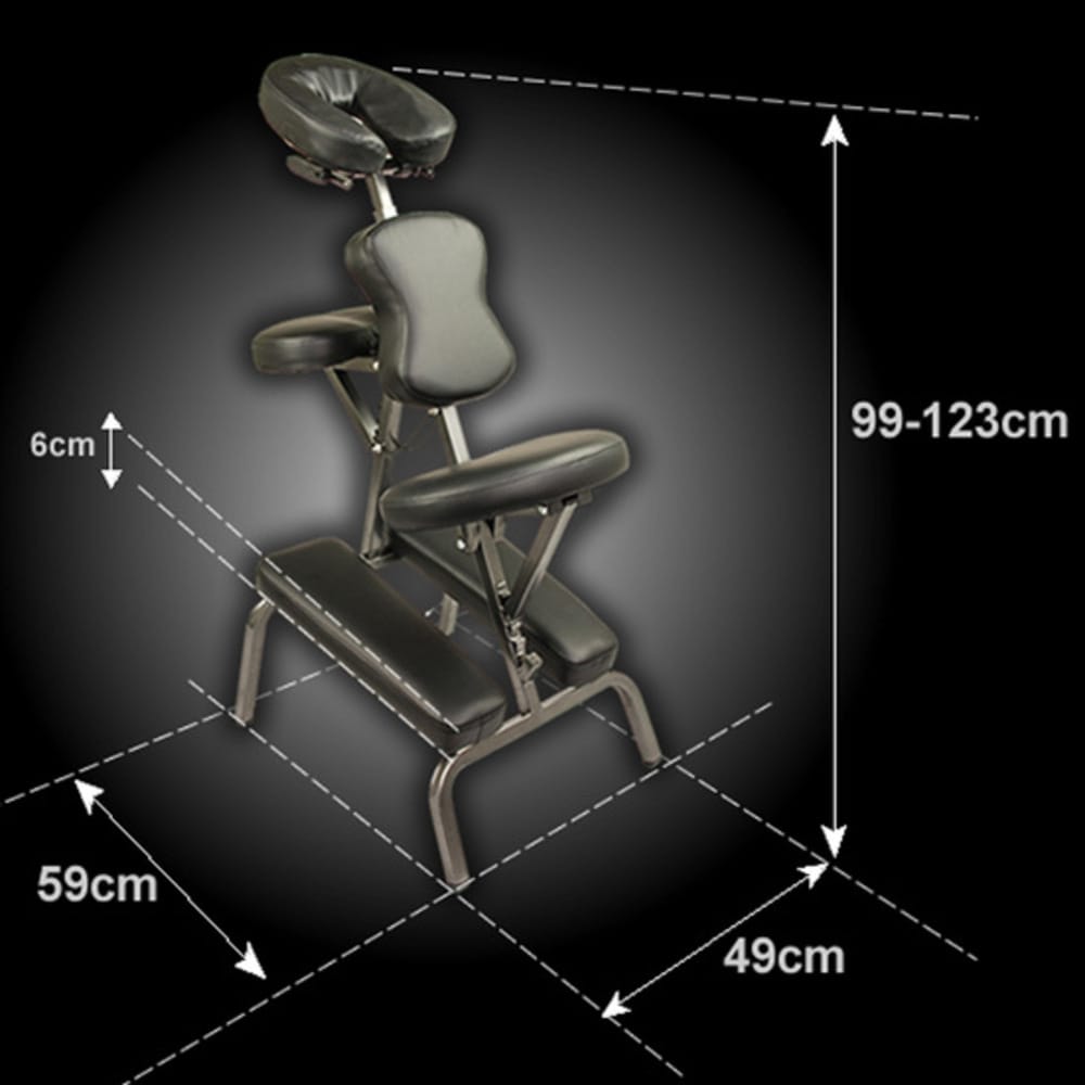 Portable Massage Chair Black 59x49cm