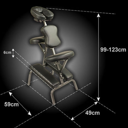 Portable Massage Chair Black 59x49cm