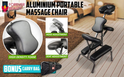 Portable Massage Chair Black 59x49cm